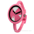 Silicone Thin Strap Quartz Watch for Sports Kids